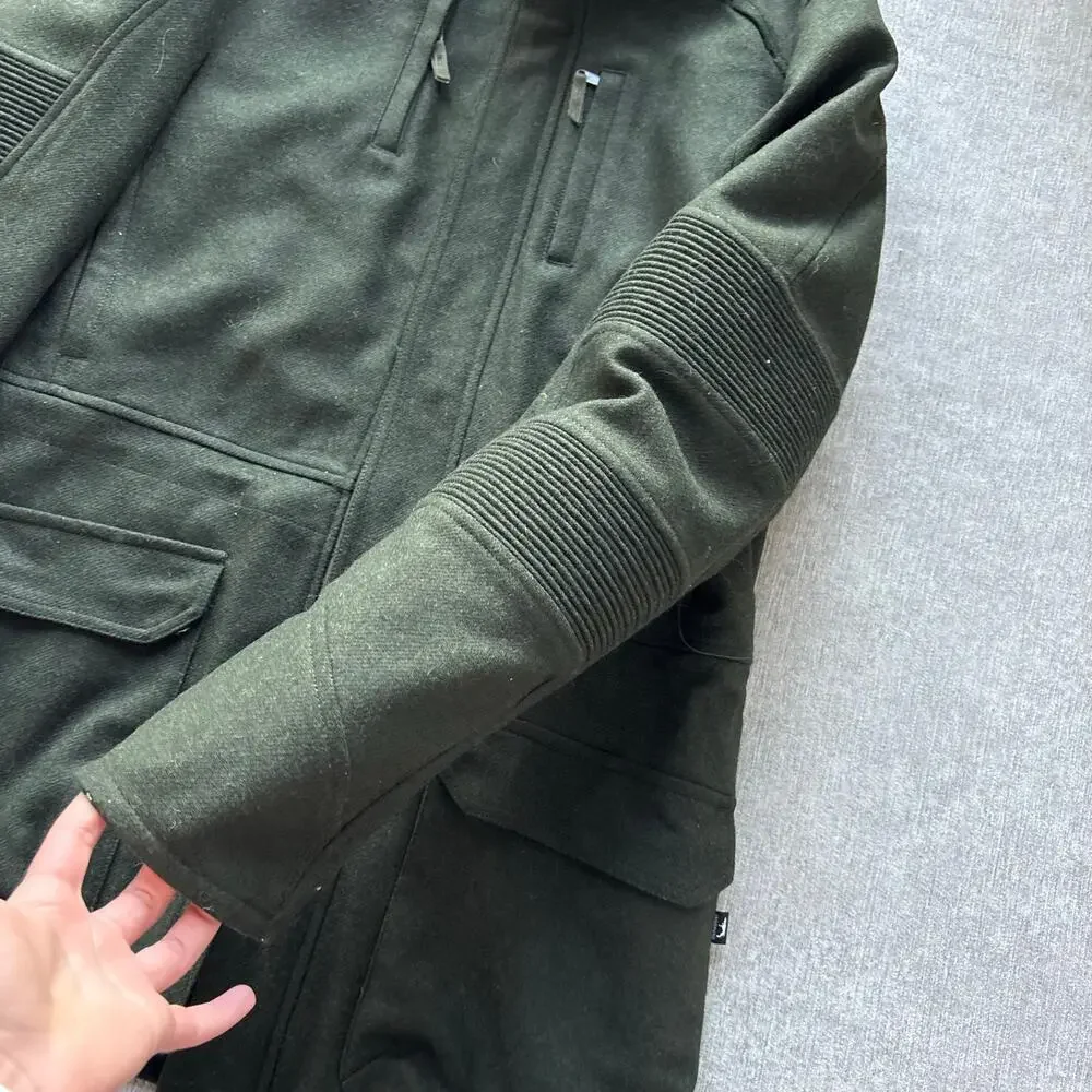 $450 Jagdhund Wool Green Hunting Winter Coat - Picture 3 of 9